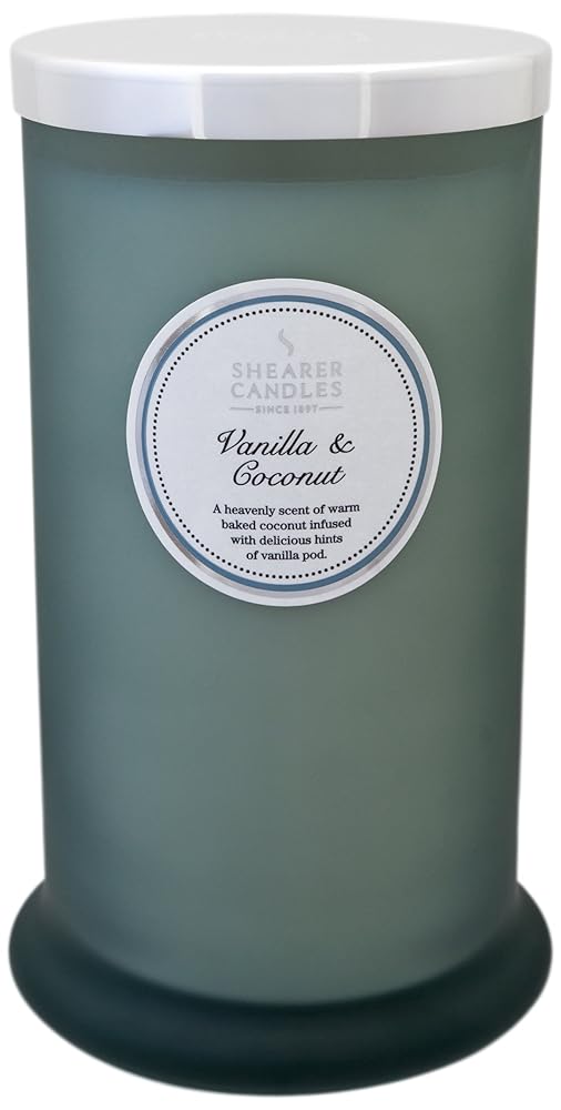 Shearer Candles Tall Pillar Jar Candle - Grey