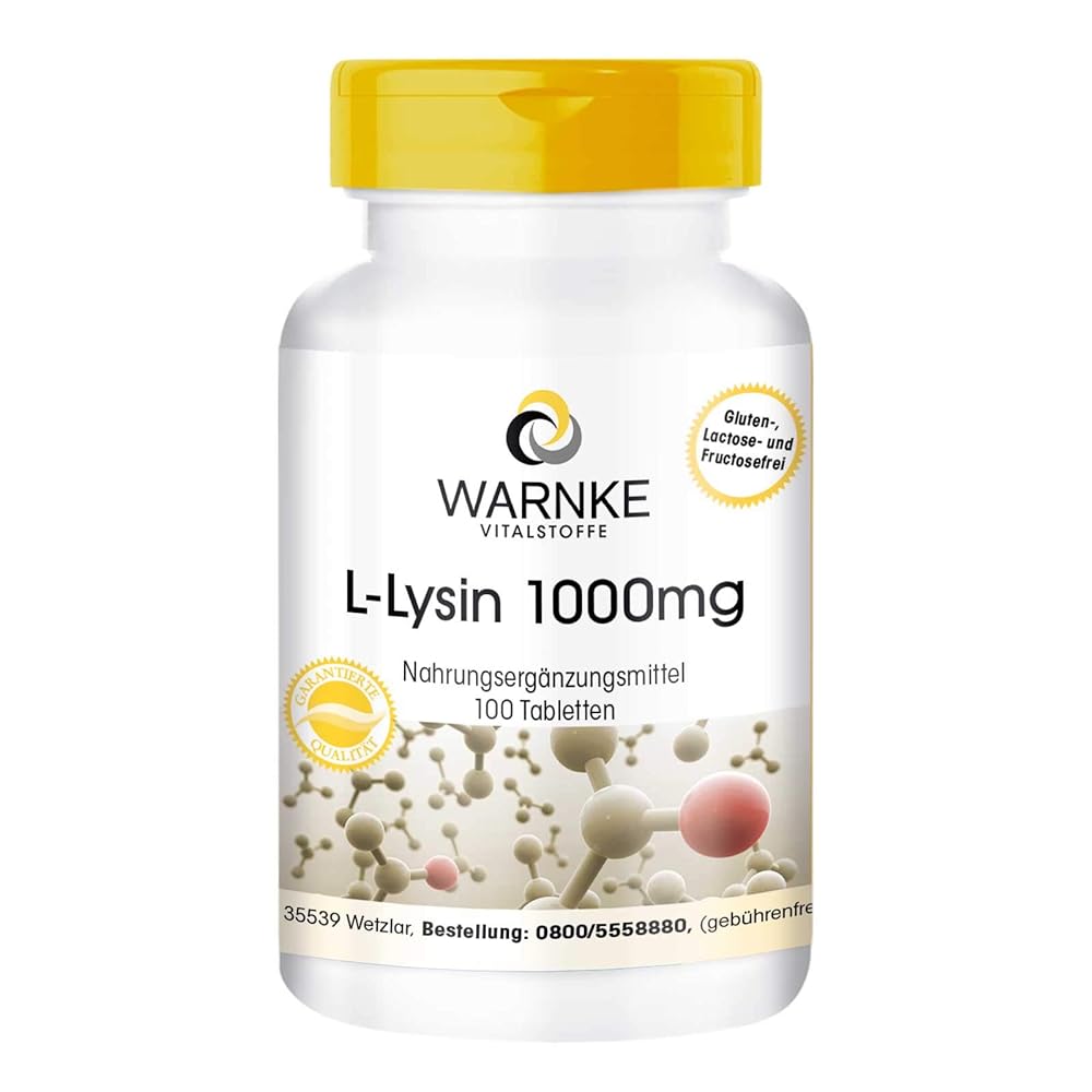 Vegan Lysine Tablets - 1000mg - 100 count | Warnke V...