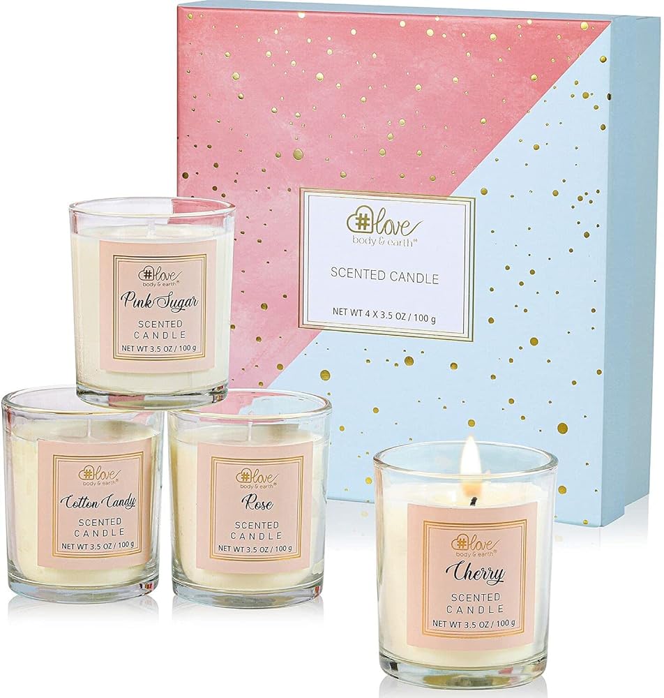 Women's Gift Set: Natural Soy Aromatherapy Candles