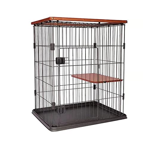 2-Tier Collapsible Metal Cat Cage ̵...