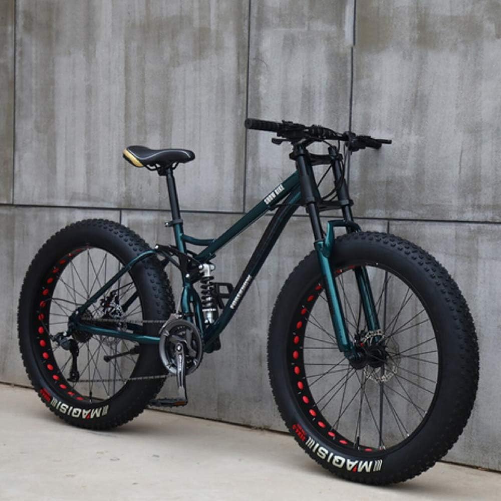 66cm Mountain Bike with 24-Speed, Fat Tire, Full Sus...