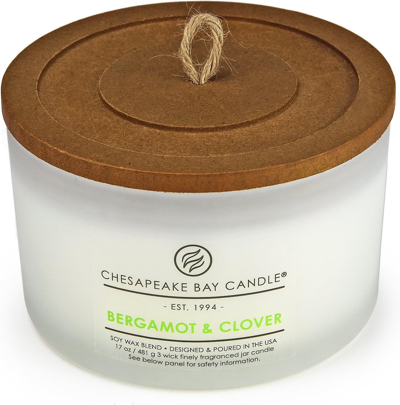 Chesapeake Bay Candle 3-Wick, Bergamot & Clover, Cof...