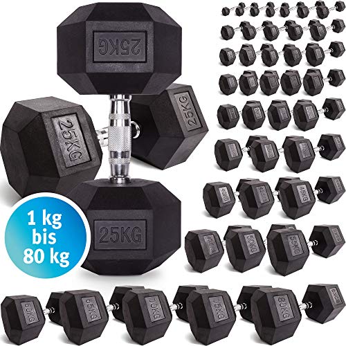 CP Sports Hex Dumbbell Set - Coated & Ergonomic