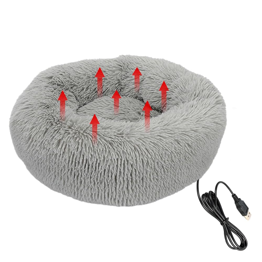 Fluffy Plush Pet Heating Bed