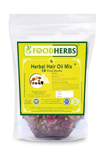 foodherbs Hair Oil Mix (18 Vital Herbs)...