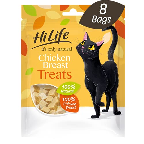 HiLife Natural Chicken Breast Cat Treats - 8 x 30g Bags