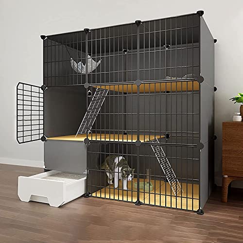 Indoor Cat Playpen with Litter Box R...