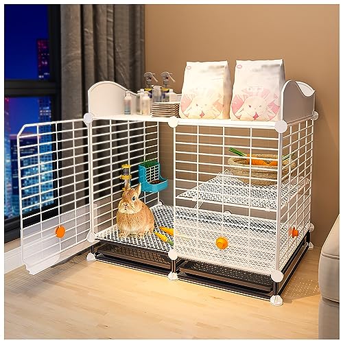 Indoor Rabbit Hutch with Removable Cage,