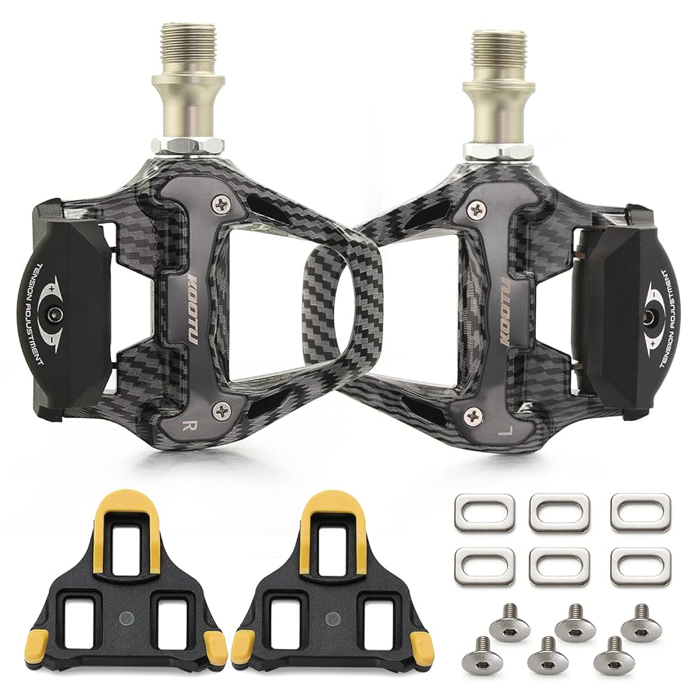 KOOTU SPD-SL Road Bike Pedals - Galvanized Color, Un...