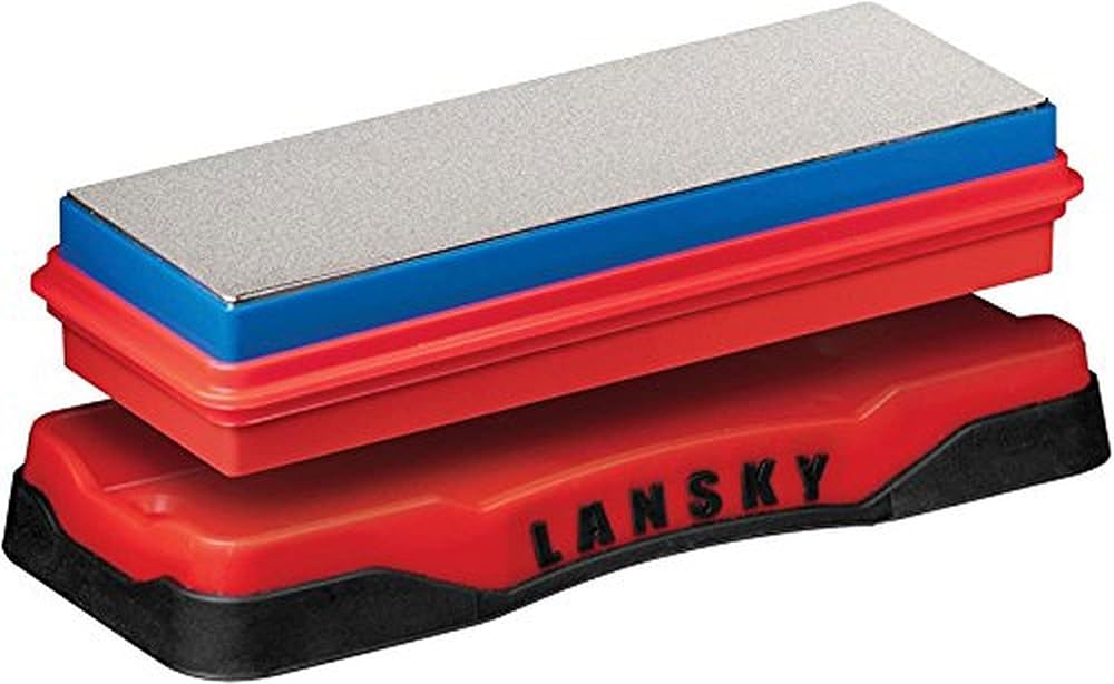 Lansky Diamond Bench Stone - Grov/Fin - Red