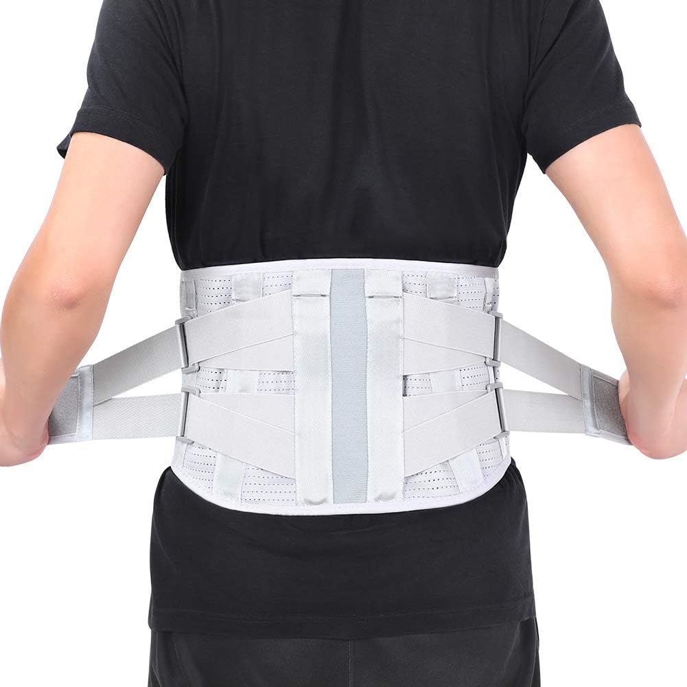 Lumbar Support Belt with Curved Aluminum Strips