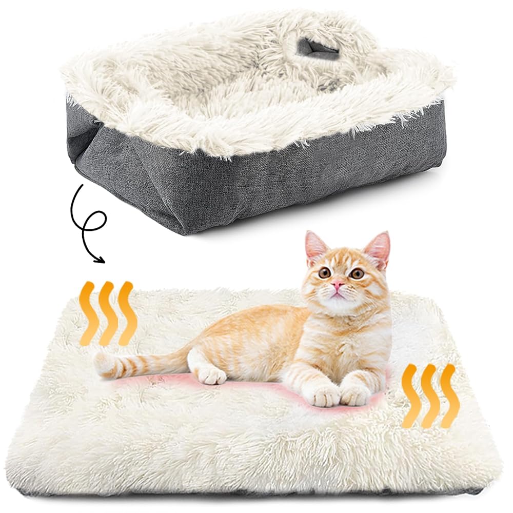 Maiyaduo Plush Cat Bed – 2-in-1 P...