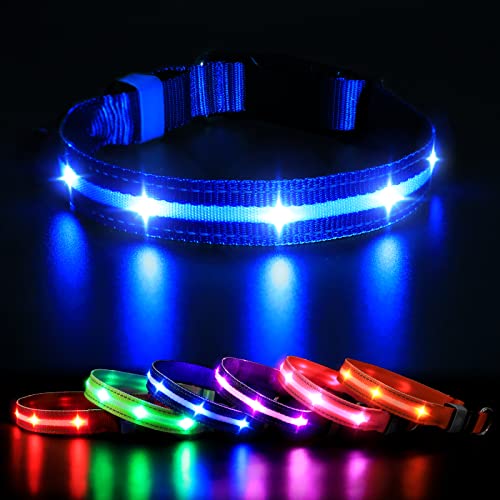 Masbrill LED Dog Collar - Rechargeable, Waterproof, ...