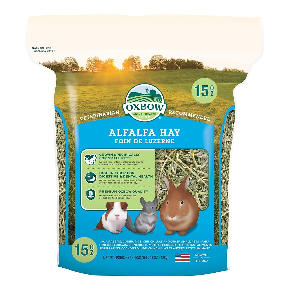 Oxbow Alfalfa Hay - High Fiber for Digestive & Denta...