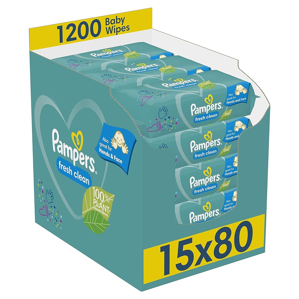 Pampers Fresh Clean Wipes - 1200 Pieces