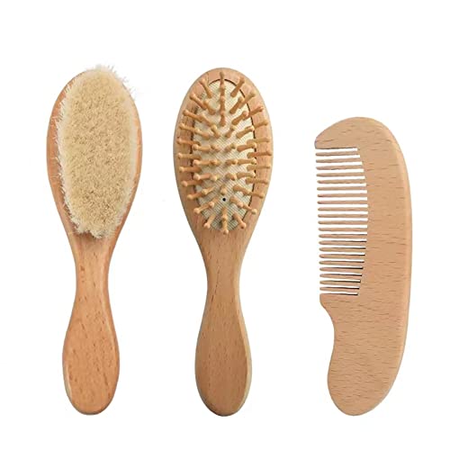 PandaEar Newborn Hair Brush & Comb Set | Natural...