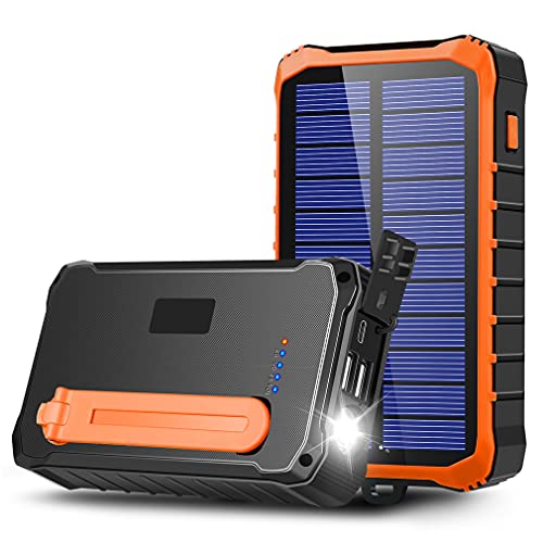 Portable Solar Charger with Hand Crank Function