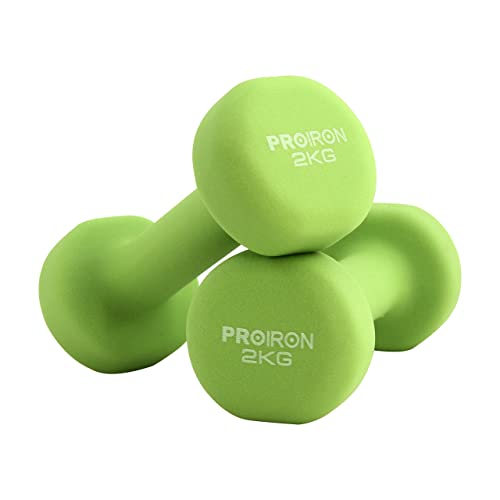 PROIRON Neoprene Dumbbells – 2kg ...