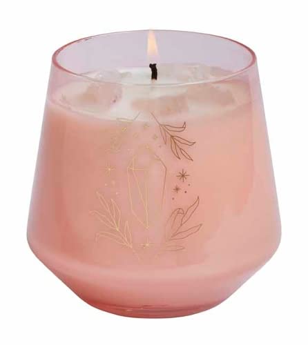 Rose Quartz Crystal Healing Candle