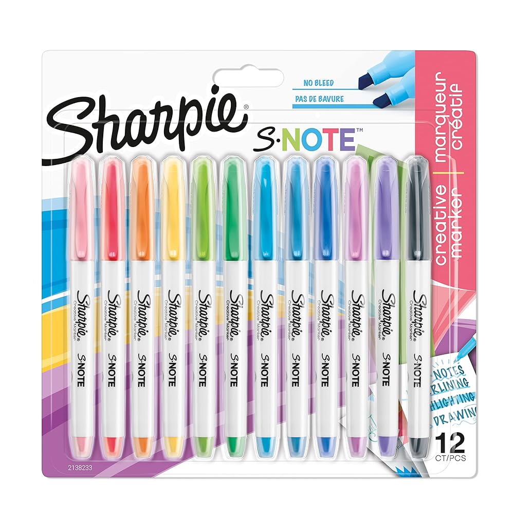 Sharpie S-Note Highlighters - Pastel Colors