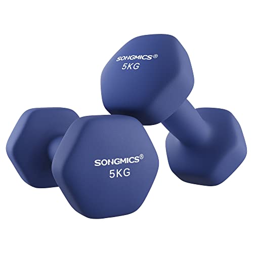 SONGMICS Hexagon Neoprene Dumbbell Set