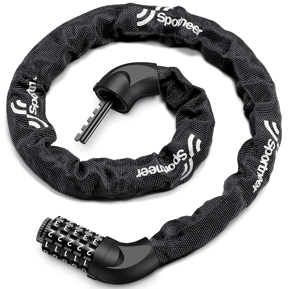 Sportneer Bike Chain Lock, 5-Digit Rese...