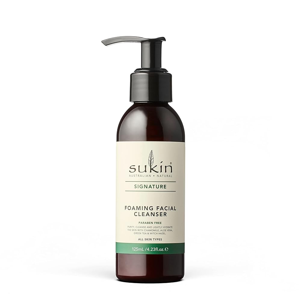 Sukin Facial Cleansing Foam, 125ml, Gentle Makeup Re...