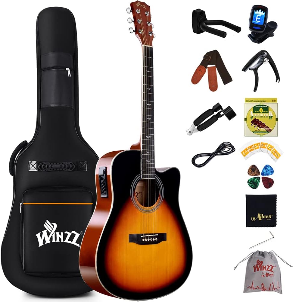 Winzz 4/4 Electric Acoustic Guitar Set