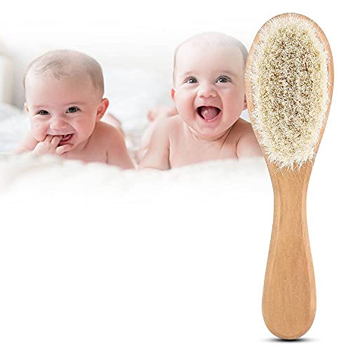 Wooden Handle Baby Hair Brush with Goat...