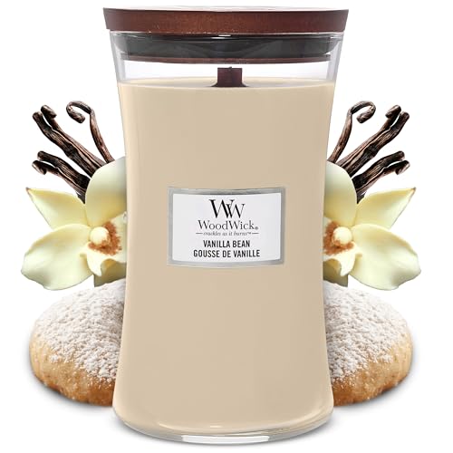 WoodWick Vanilla Bean Candle, Beige, L