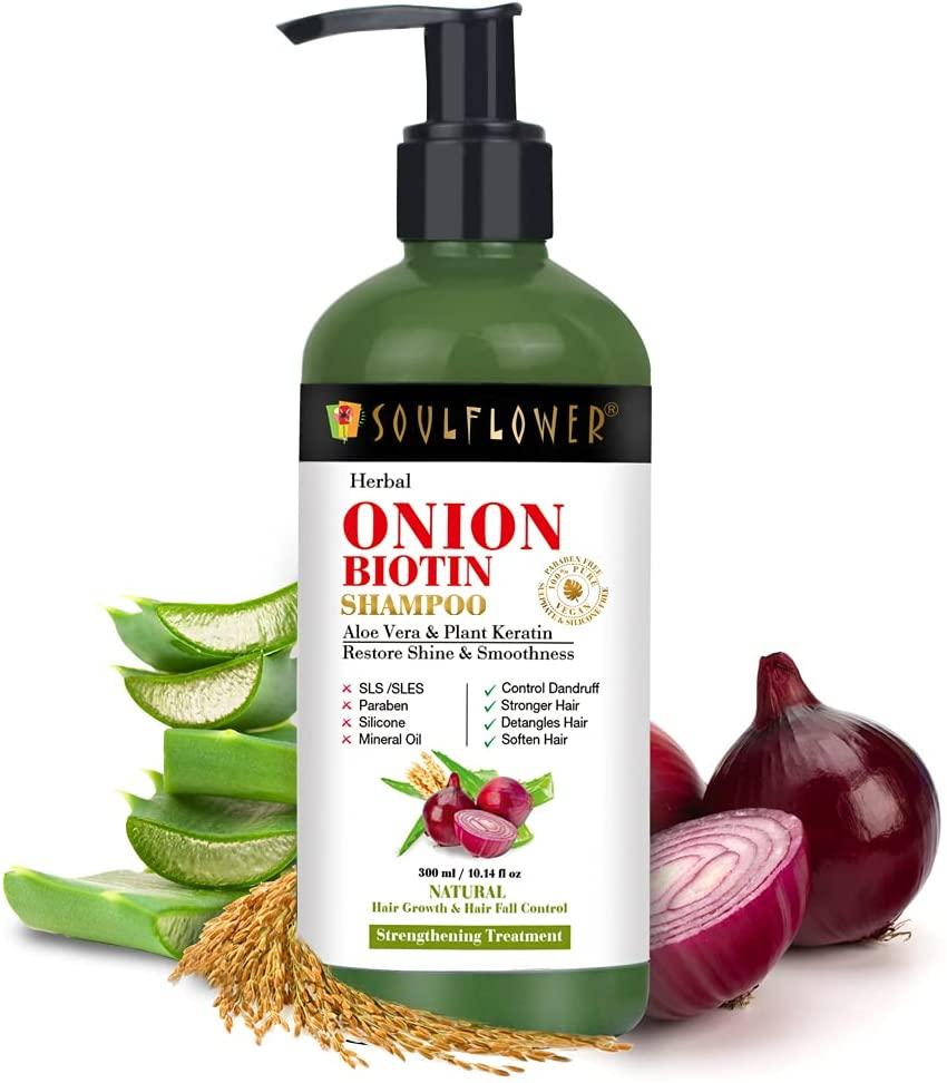 Soulflower Onion Biotin Shampoo For Hai...