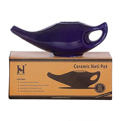 HealthGoodsIn Porcelain Ceramic Neti Pot