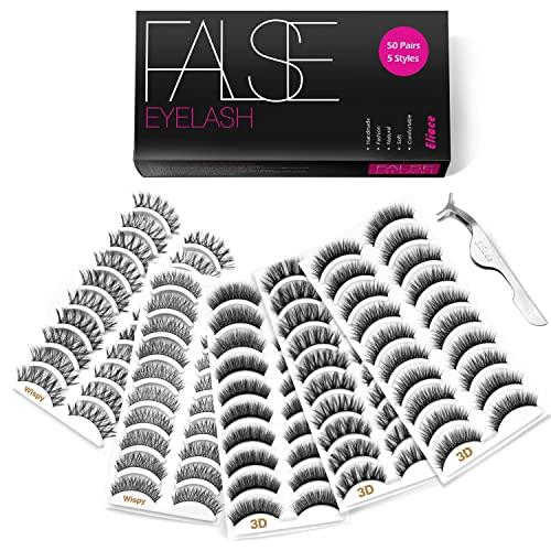 Eliace 50 Pairs 5 Styles Lashes Bulk