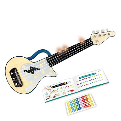 Hape Learn with Lights Electronic Ukulele Blue