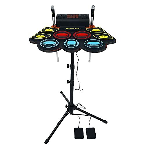 (9 Pads) Electronic Drum Set with Light Up Drumstick...