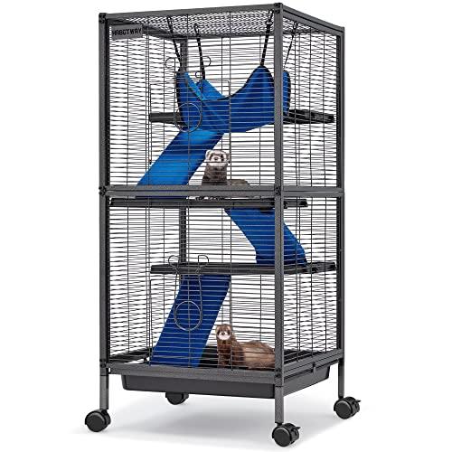 HABUTWAY 45''H Metal Small Animal Cages, Rolling Fer...