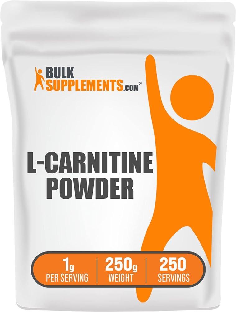 BulkSupplements L-Carnitine Powder - 250g, 1000mg