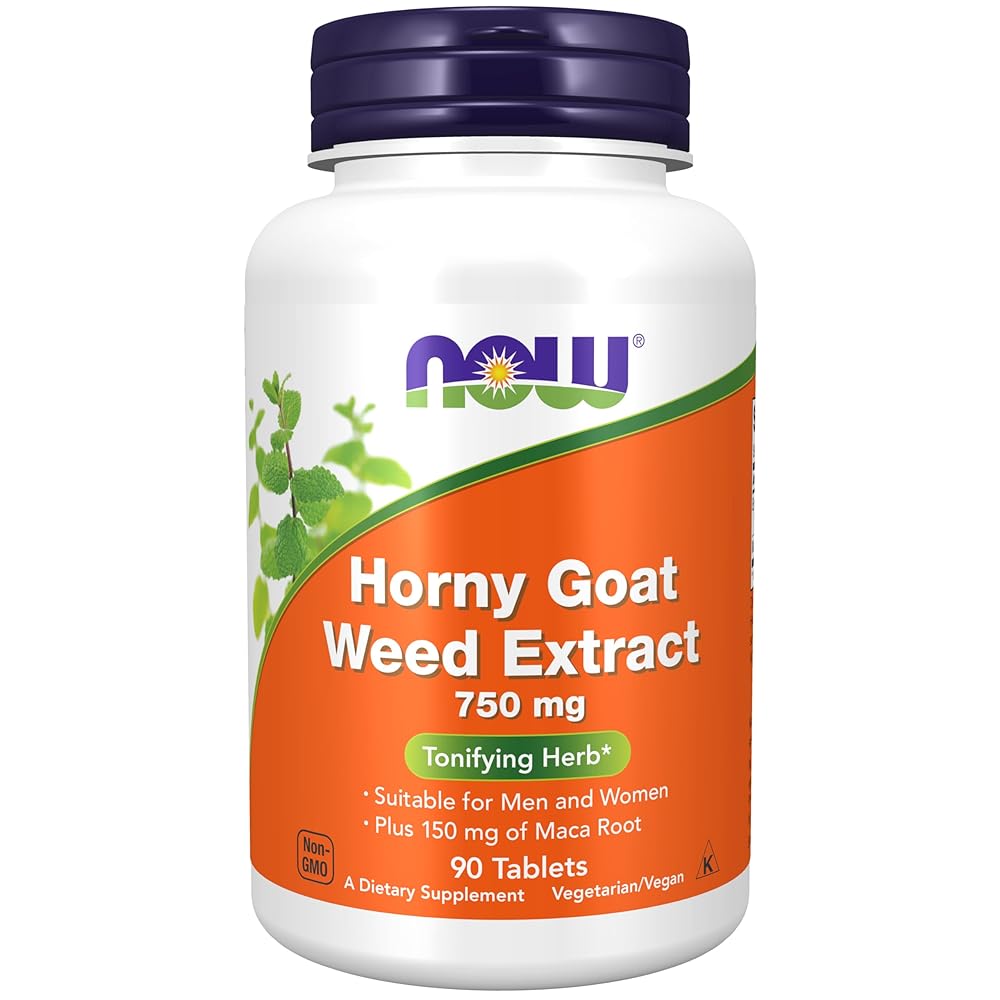 NOW Goat Weed Extract with Maca, 90 Tablets