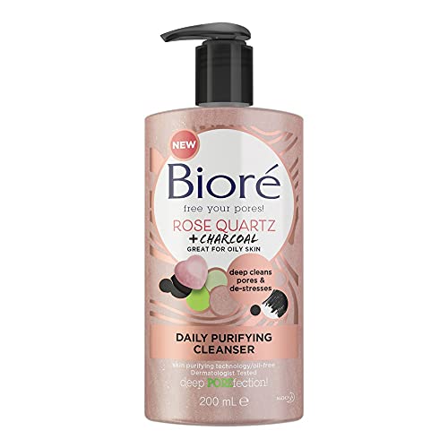 Biore Rose Quartz and Charcoal Daily Purifying Face ...