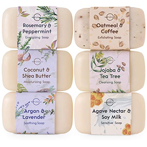 O Naturals 6 Piece Moisturising Natural Soap Bar Col...