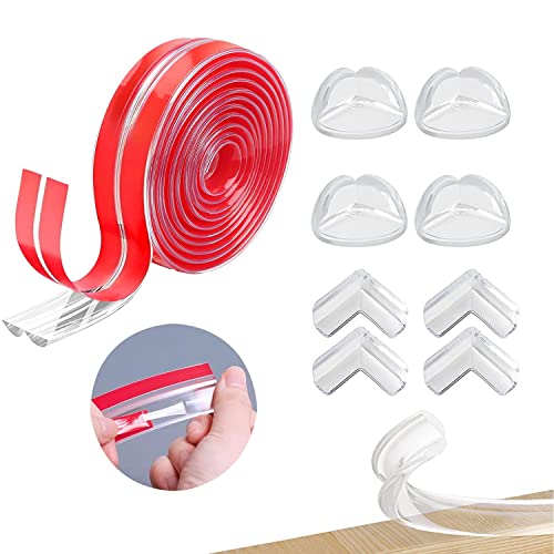 Angloria Upgraded Silicone Corner Protectors, Baby Proofing Table Edge  Guards Cushion, Pre-Tape Adhesive Soft Covers for Kids