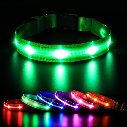 MASBRILL Light Up Dog Collar for the Dark, LED Dog C...