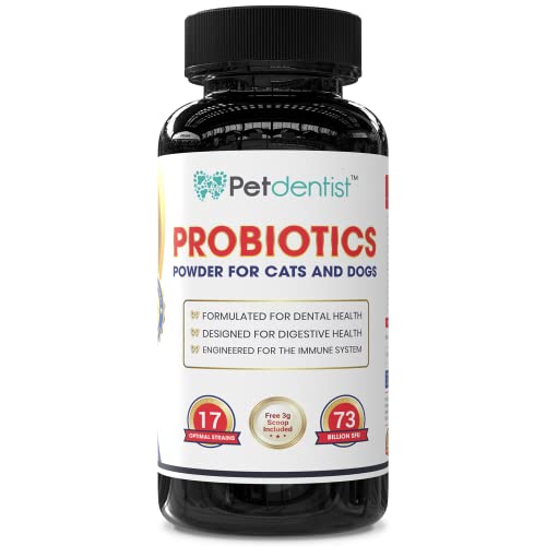 Petdentist Probiotics Powder for Cats and Dogs - For...