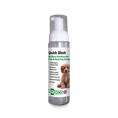 Aqueos Quick Wash No Rinse Dry Shampoo for Dogs | An...