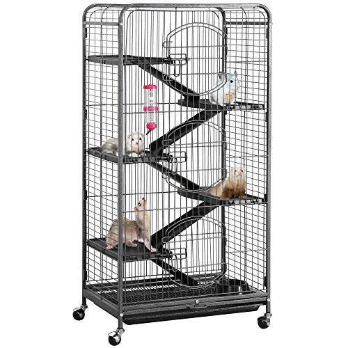 Yaheetech Rat Cage 6 Levels Rolling Ferret Cage, Sma...