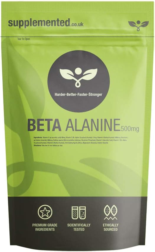 500mg Beta Alanine – 180 Capsules