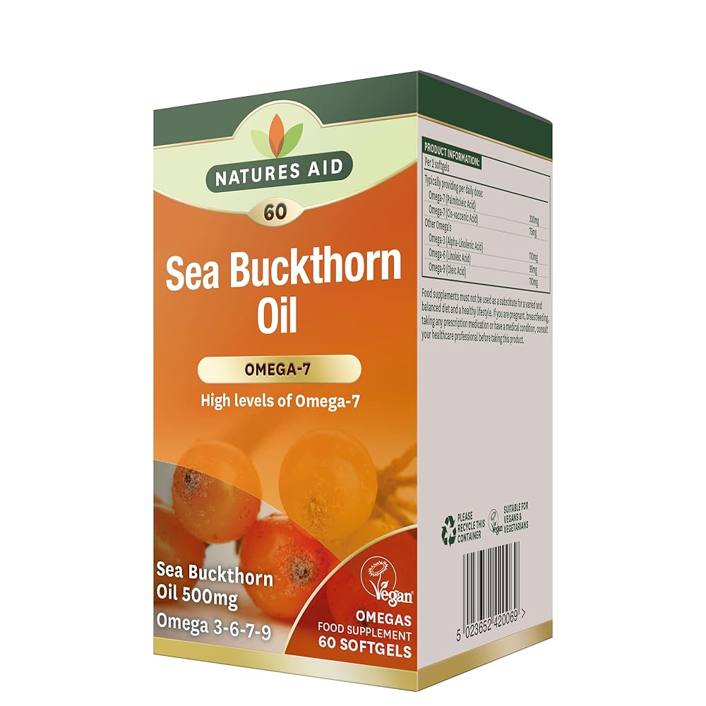 Natures Aid Omega-7 Sea Buckthorn Softgels