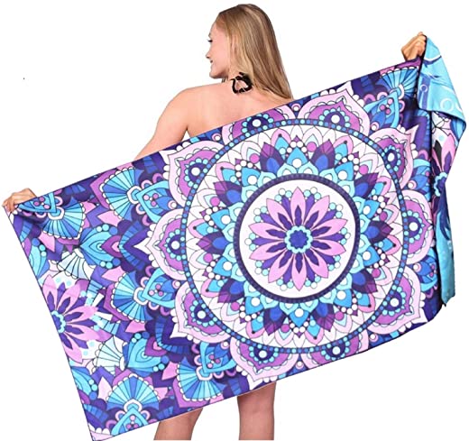 LULUHOME Plush Oversized Beach Towel - Fluffy Cotton Thick 36 x 70