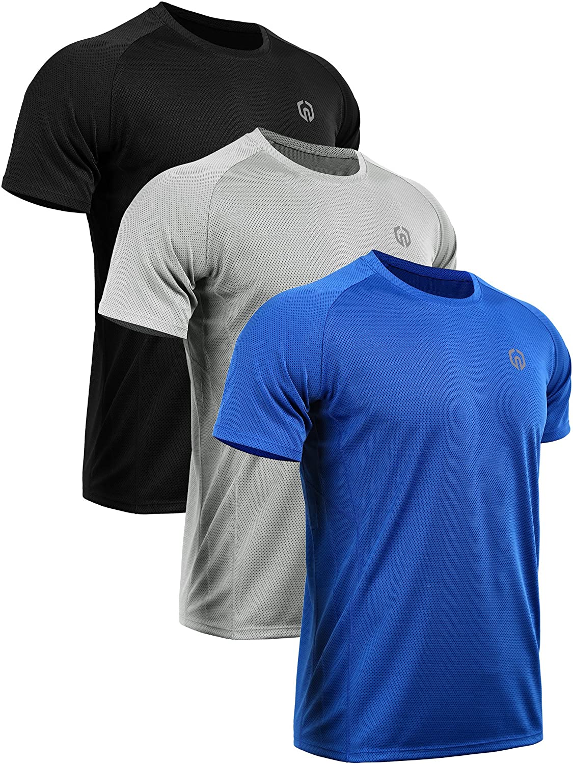 Neleus Men's Dry Fit Mesh Sports Tshirts