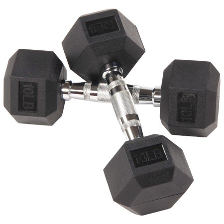 Balancefrom Rubber Encased Hex Dumbbell...